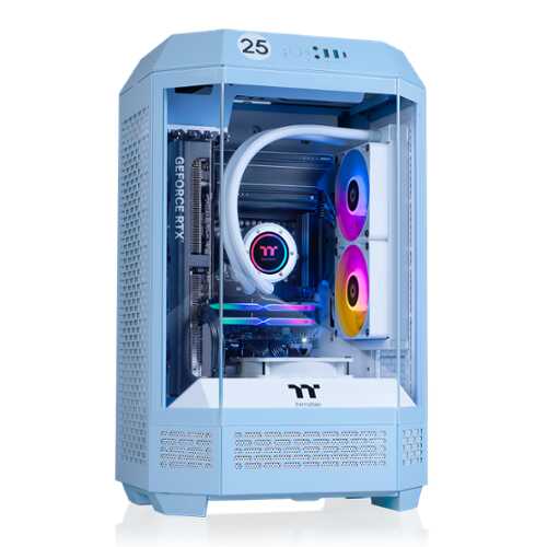 Rent to own Thermaltake - LCGS Reactor 7870H Gaming Desktop AMD Ryzen™ 7 7800X3D, 32GB DDR5 Memory, NVIDIA GeForce® RTX 5070, 2TB NVMe M.2 - Blue