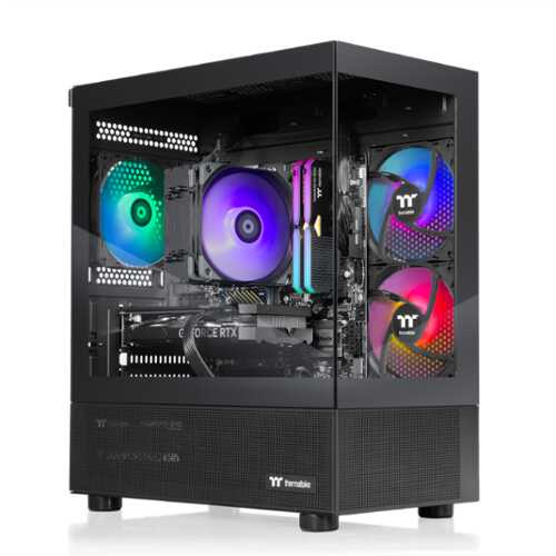 Rent to own Thermaltake - LCGS View i1470-170 Gaming Desktop Intel Core i7-14700F, 32GB DDR5 Memory, NVIDIA GeForce RTX 5070, 1TB NVMe M.2 - Black