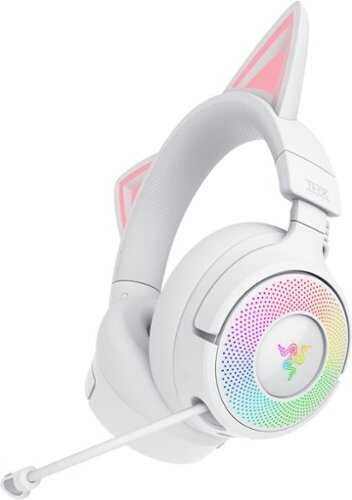 Rent to own Razer - Kraken Kitty V3 Pro Wireless Gaming Headset for PC, Mac, PlayStation, Nintendo Switch, Steam Deck and Smartphone - White