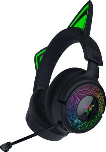 Rent to own Razer - Kraken Kitty V3 Pro Wireless Gaming Headset for PC, Mac, PlayStation, Nintendo Switch, Steam Deck and Smartphone - Black