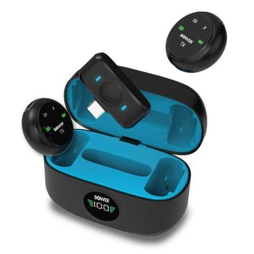 Rent to own Bower - Audro M1 Wireless Microphone System with Charging Case and Noise Reduction