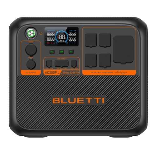 Rent to own BLUETTI - AC200PL 2400W Back-Up Expaandable Solar Generator (2304 Wh Capacity) - Black