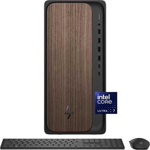 Rent to own HP - OmniDesk Desktop - Intel Core Ultra 7 - 32GB Memory - 1TB SSD - Dark Wood