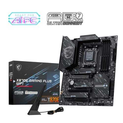 Rent to own MSI - X870E GAMING PLUS WIFI (Socket AM5) AMD X870E ATX DDR5 Wi-Fi 7 Motherboard - Black