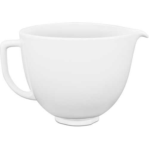 Rent to own KitchenAid - 5-Qt. Titanium-Reinforced Ceramic Bowl for Tilt-Head Stand Mixers, White Chocolate