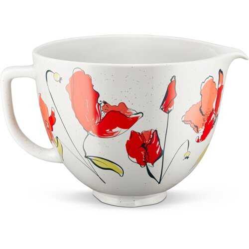 Rent to own KitchenAid - 5-Qt. Ceramic Bowl for Tilt-Head Stand Mixers, Poppy