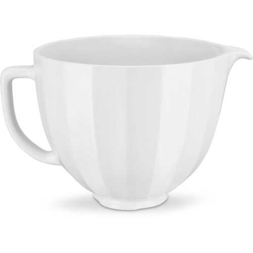 Rent to own KitchenAid - 5-Qt. Ceramic Bowl for Tilt-Head Stand Mixers, White Shell