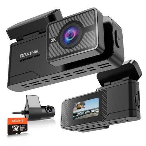 Rent to own Rexing - C2 – Full HD Front & Rear Dash Cam with Wi-Fi - Black
