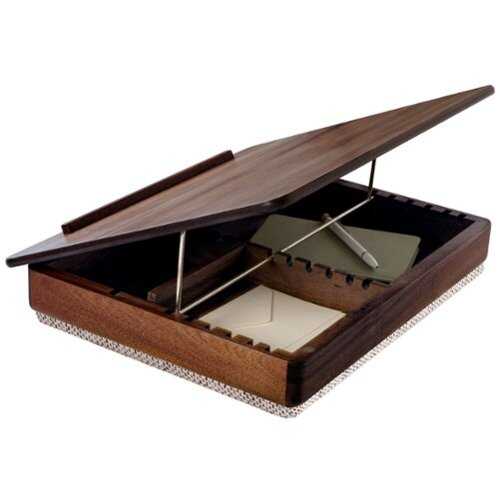 Rent to own LapGear - Acacia Wood Easel Lap Desk with Storage (Fits up to 15" Laptop) - Java