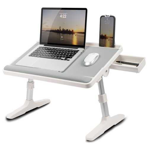 Rent to own LapGear - Adjustable LapTop Bed Desk  (Fits up to 15" Laptop) - Gray