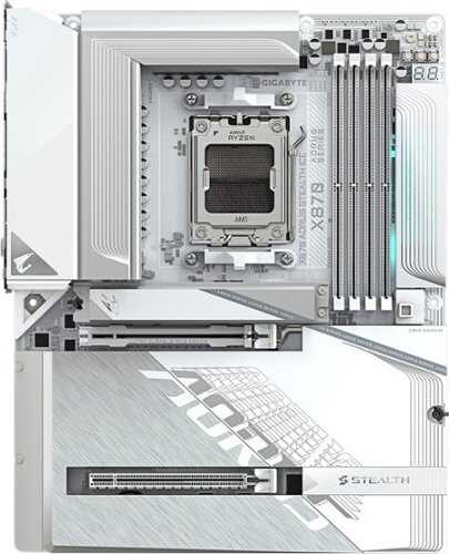 Rent to own GIGABYTE - X870 AORUS STEALTH ICE (Socket AM5) AMD X870 ATX DDR5 Wi-Fi 7 Motherboard - White