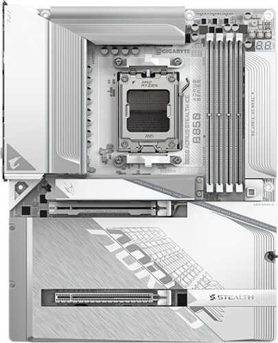 Rent to own GIGABYTE - B850 AORUS STEALTH ICE (Socket AM5) AMD B850 ATX DDR5 Wi-Fi 7 Motherboard - White