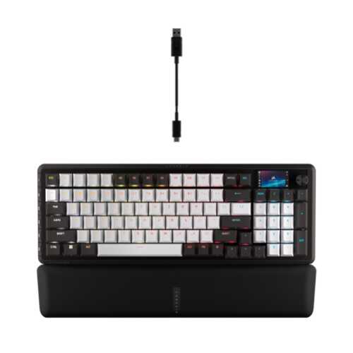 Rent to own CORSAIR - VANGUARD 96 RGB Full-Sized Wired MLX Quantum Linear Mechanical Switch Gaming Keyboard - Dual Tone