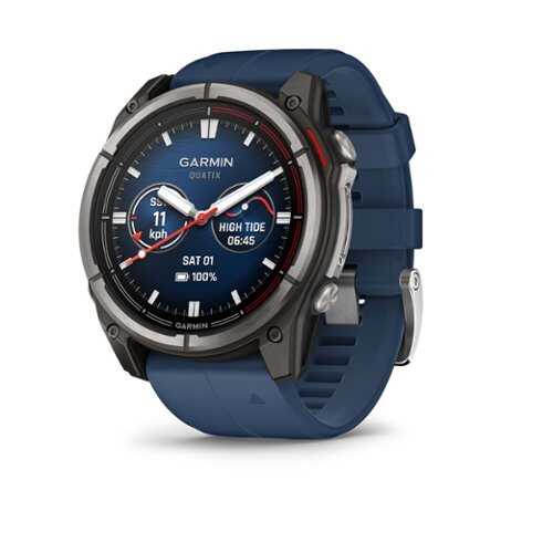 Rent to own Garmin - quatix 8 AMOLED Marine GPS Smartwatch 51mm Fiber-reinforced polymer - Titanium - (2025)