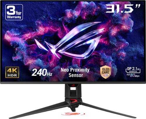 Rent to own ASUS - ROG Strix 32" 4K OLED 240Hz 0.03ms Gaming Monitor with G-SYNC/FreeSync Premium Pro and HDR (DisplayPort, HDMI) - Black