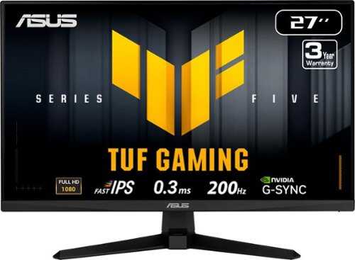 Rent to own ASUS - TUF Gaming 27" FHD IPS 200Hz 0.3ms Gaming Monitor with G-SYNC/FreeSync Premium and HDR (DisplayPort, HDMI) - Black