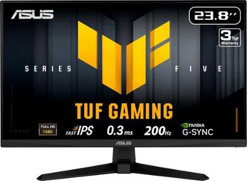 Rent to own ASUS - TUF Gaming 24" FHD IPS 200Hz 0.3ms Gaming Monitor with G-SYNC/FreeSync Premium (DisplayPort, HDMI) - Black