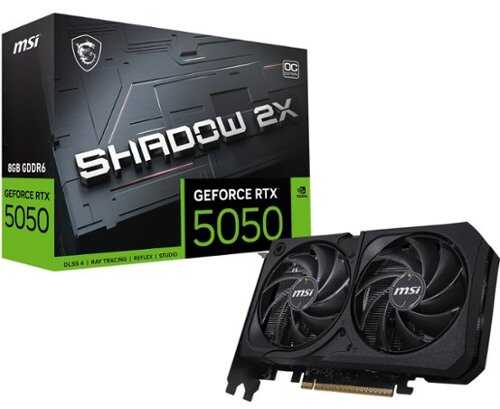 Rent to own MSI - NVIDIA GeForce RTX 5050 8G SHADOW 2X OC 8GB GDDR6 PCI Express Gen 5 Graphics Card - Black