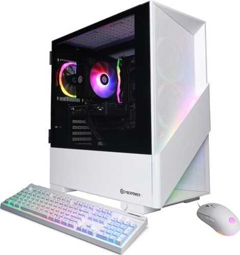 Rent to own CyberPowerPC - Gamer Master Gaming Desktop - AMD Ryzen 7 8700F - 16GB Memory - NVIDIA GeForce RTX 5050 8GB - 2TB PCIe 4.0 SSD - White