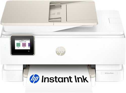 Rent to own HP - Envy 7975 Wireless AI-Enabled All-in-One Inkjet Photo Printer with 3 Months of Instant Ink - White