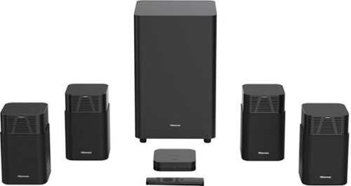 Rent to own Hisense - 4.1.2 Channel DOLBY ATMOS Home Theater Soundbar tuned by DEVIALET with Wireless subwoofer & 4 Satellite Speakers - BLACK