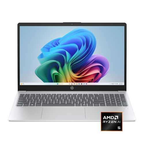 Rent to own HP - OmniBook 3 - Copilot+ PC - 15.6" Full HD Touch-Screen Laptop - AMD Ryzen 5 AI 5 330 - 16GB Memory - 512GB SSD - Glacier Silver
