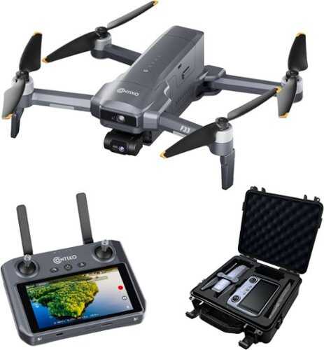 Rent to own Contixo - F33 4K Drone with 2-Axis Gimbal, Laser Obstacle Avoidanc, 6KM Range, 42 Min Flight Time, 5.5" Touchscreen - Dark gray
