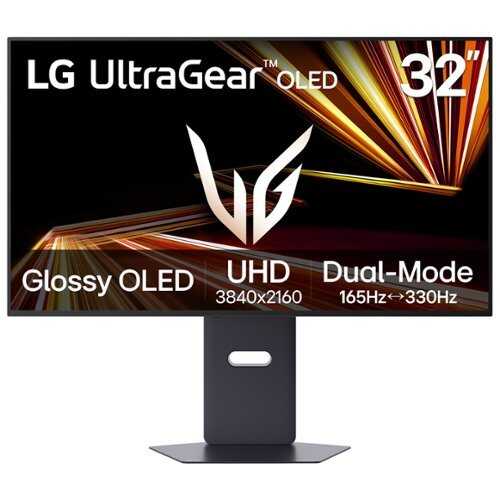 Rent to own LG - UltraGear 32" OLED Dual Mode (4K UHD 165Hz, FHD 330Hz) 0.03ms G-Sync/FreeSync Premium Pro Gaming Monitor with - Black