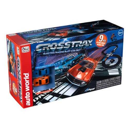 Rent to own Round2 - Auto World CrossTrax Road Course 9' Slot Car Race Set