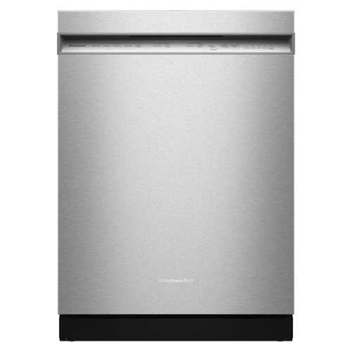 Rent to own KitchenAid - 24" Front Control Built-In Stainless Steel Tub Dishwasher with Third Level Utensil Rack and 47 dBA - PrintShield Stainless