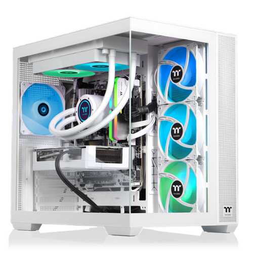 Rent to own Thermaltake - LCGS View 7897XS-380 Gaming Desktop AMD Ryzen 7 7800X3D, 32GB DDR5 Memory, AMD Radeon RX 9070 XT, 1TB NVMe M.2 - Black