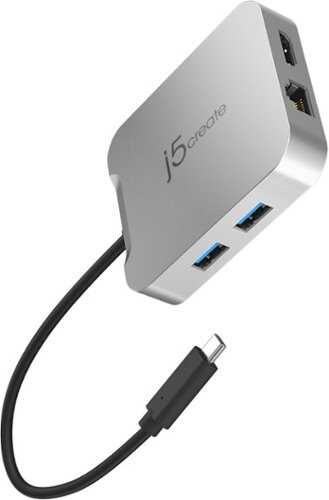 Rent to own j5create - 4k60 Elite USB-C PD Multi-Port Adapter - Silver