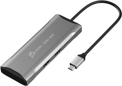 Rent to own j5create - USB-C® Dual HDMI™ 4K60 Mini Dock - Space Grey