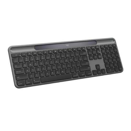 Rent to own Logitech - Signature Slim Solar+ K980 for Mac Wireless Bluetooth Solar and Artificial Light Powered Keyboard with Customizable Keys - Graphite