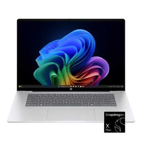 Rent to own HP - OmniBook 5 - Copilot+ PC - 16" 2K OLED Touch-Screen Laptop - Snapdragon X Plus - 16GB Memory - 1TB SSD - Glacier Silver