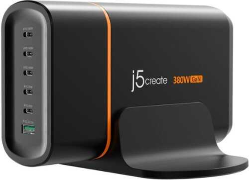 Rent to own j5create - 380W GaN USB-C® 6-Port Charger - Black