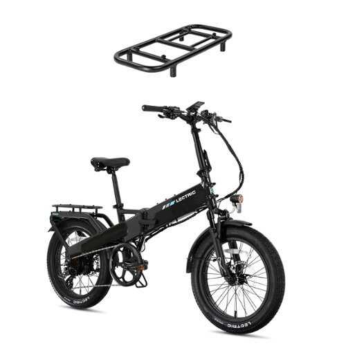 Rent to own Lectric eBikes - XP4 Step-Over Foldable eBike (Max 50mi. Range/28mph Speed) + LevelUp Rack - Tempest Grey