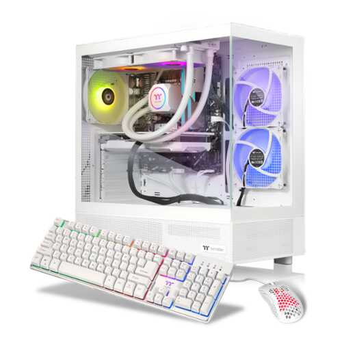 Rent to own Thermaltake - LCGS View 7896XS-270 Gaming Desktop AMD Ryzen 7 7800X3D, 32GB Memory, AMD Radeon RX 9060 XT 16GB, 1TB SSD NVMe M.2 - White