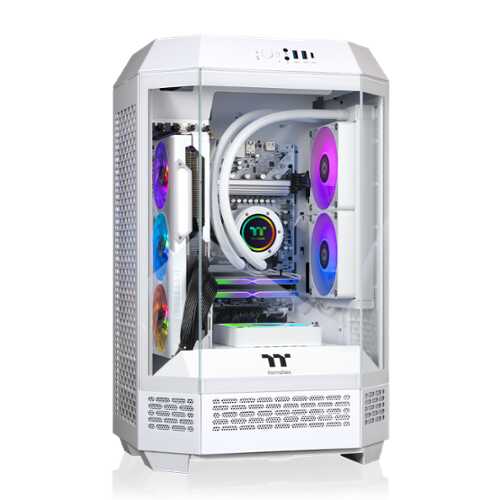 Rent to own Thermaltake - LCGS Reactor 7696XS Gaming Desktop AMD Ryzen 5 7600X, 32GB Memory, AMD Radeon RX 9060 XT 16GB, 2TB SSD NVMe M.2 - White