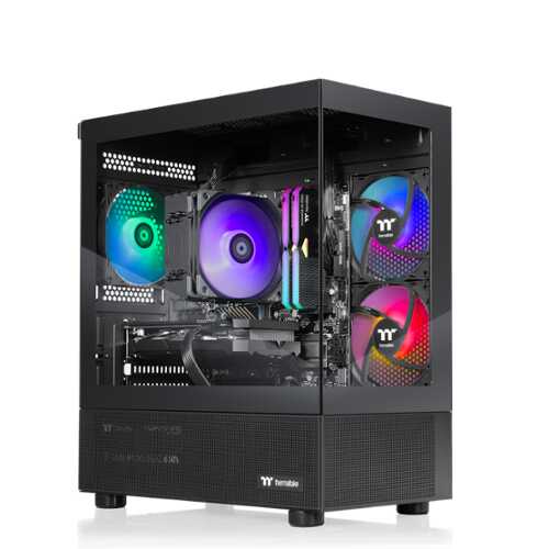 Rent to own Thermaltake - LCGS View 7696X-170 Gaming Desktop AMD Ryzen 5 7600X, 32GB Memory, AMD Radeon RX 9060 XT 16GB, 1TB SSD NVMe M.2 - Black