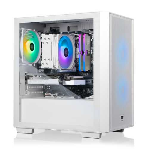 Rent to own Thermaltake - LCGS Versa i1460S Gaming Desktop Intel Core i5-14400F, 32GB Memory, NVIDIA GeForce RTX 5060, 1TB SSD NVMe M.2 - White