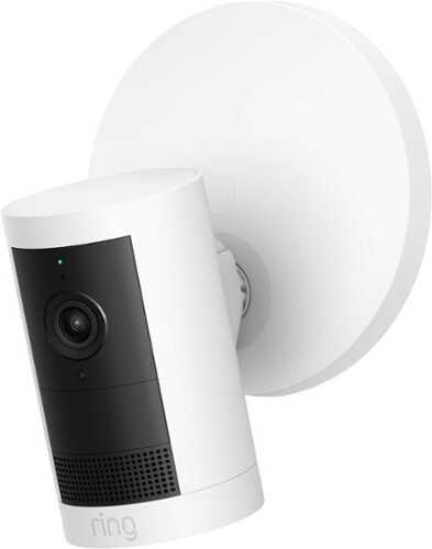 Rent to own Outdoor Cam Plus, Power over Ethernet with Wide-Angle 2K Video, Ring Vision and Low-Light Sight for color night vision - White