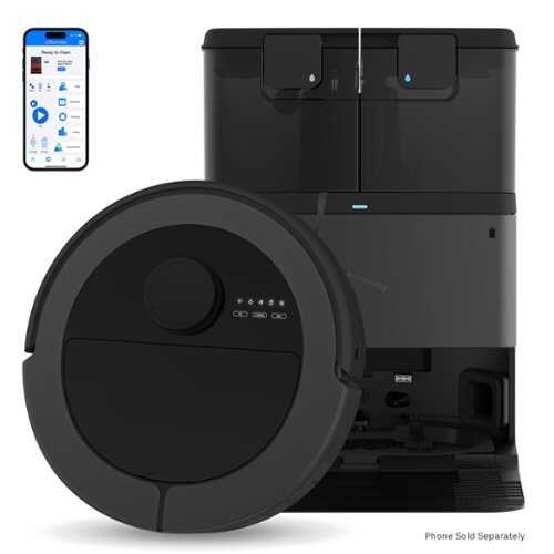 Rent to own bObsweep - Maxim Combo Robotic Vacuum and Mop with 22,000 Pa Suction, Odor Filtering Auto-Wash & Auto-Empty All-in-one Dock - Titanium Black