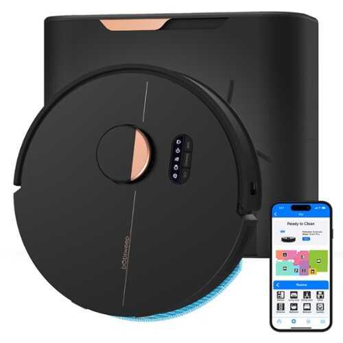 Rent to own bObsweep - Dustin Plus Self-Empty Robot Vacuum & Mop with 100-Day Dock, 8000 Pa Suction, and Activated Charcoal Odor Filtration - True Black