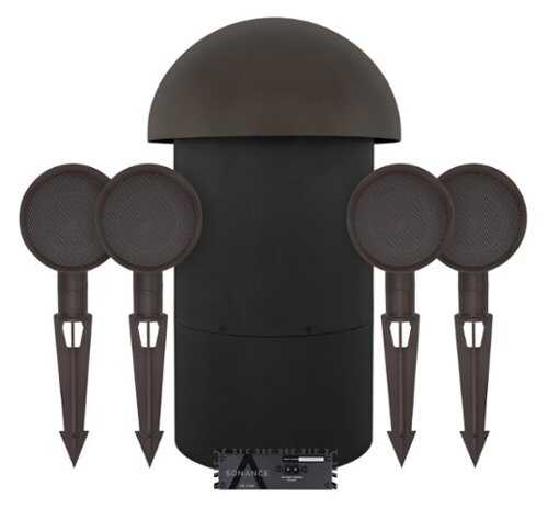 Rent to own Sonance - PATIO4.1 W/ UA 2-125 AMP - Patio Series 4.1-Ch. Outdoor Speaker System with 2-Ch. Amplifier (Each) - Brown/Black
