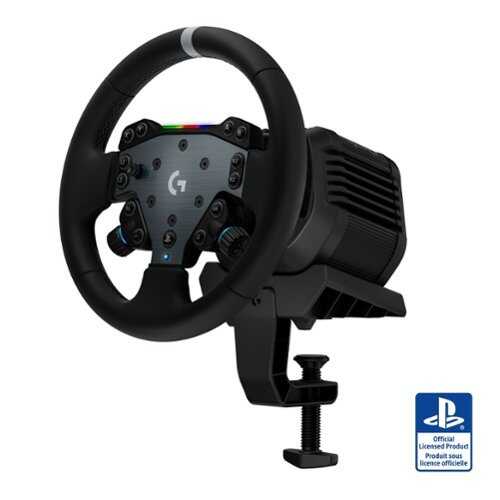 Rent to own Logitech - RS50 System 3-Piece Sim Racing Steering Wheel Setup - RS50 Wheel base, RS Wheel Hub and RS Round Wheel For PS5/PS4/PC - Black