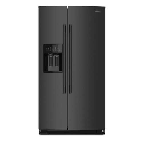Rent to own KitchenAid - 20.8 Cu. Ft. Side-by-Side Refrigerator with Exterior Ice and Water Dispenser - Black Ore