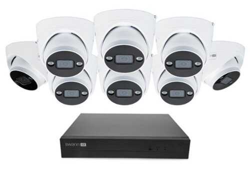 Rent to own Swann - AdvancedX Wired NVR 4K Security Camera System, 8 CH, 8 PoE Dome Cameras Outdoor, 1TB, Night Vision, Motion Detect - White
