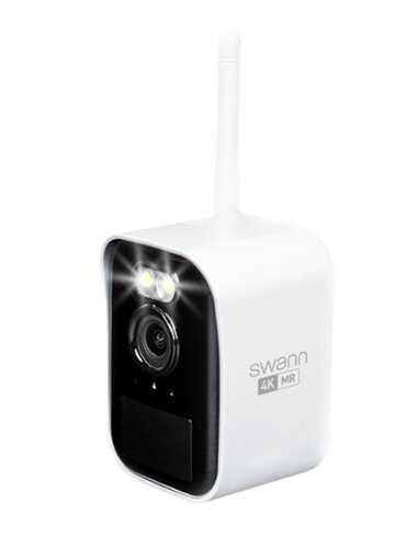 Rent to own Swann - MaxRanger 4K Mini Wireless Security Camera, Long Range Add-On IP Camera, Color Night Vision, Motion Detect - White
