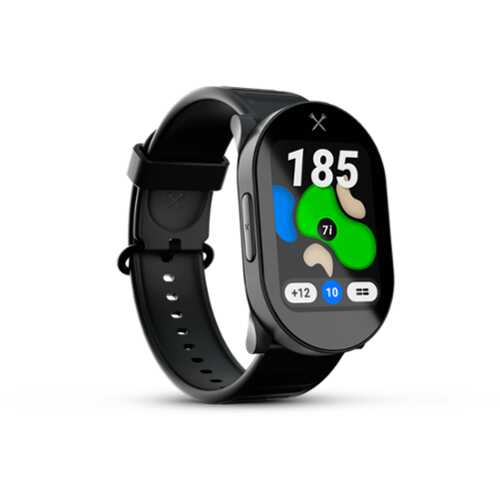 Rent to own Blue Tees - Playmaker+ GPS Golf Watch with AMOLED Touchscreen, Shot Tracking & Real-Time Distance & Weather - Black - (2025)